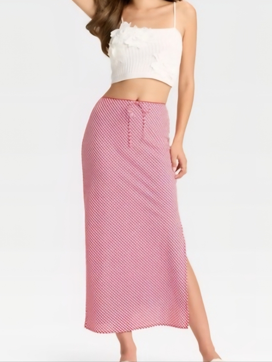 Target Dresses & Skirts - Wild Fable Seersucker Red And White Gingham Maxi Skirt